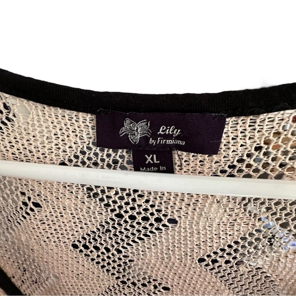 Lily By Firmiana Crochet Lace Boho Fringe Tank Top Tunic Cover Up XL - Picture 6 of 8